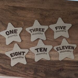 Wooden Star Milestone Markers